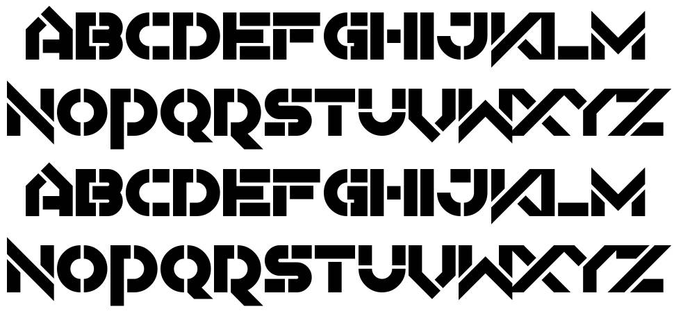 Mothercode font specimens