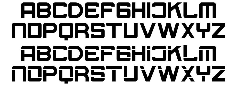 Motocars font specimens