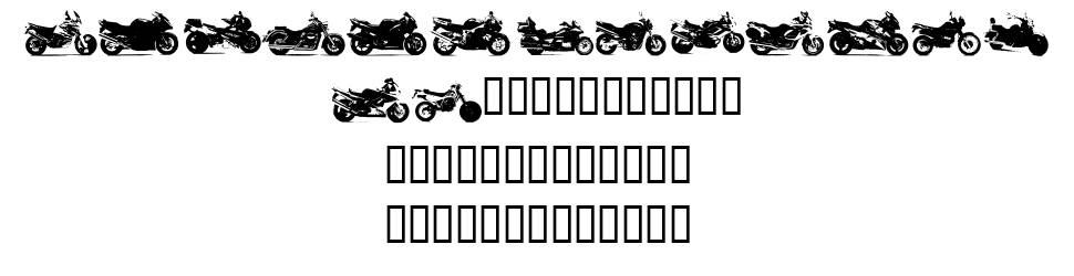 Motor Bikez フォント 標本