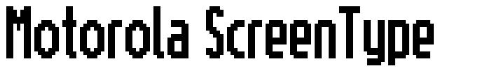 Motorola ScreenType шрифт