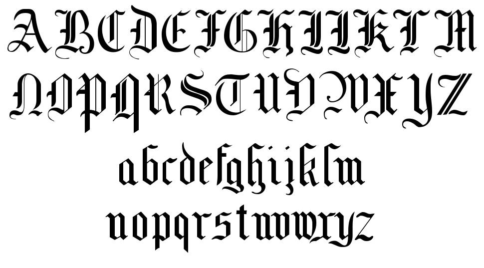 Mottisfont font specimens