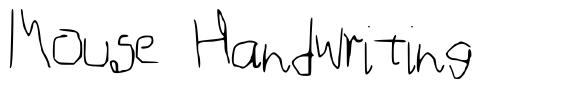 Mouse Handwriting font