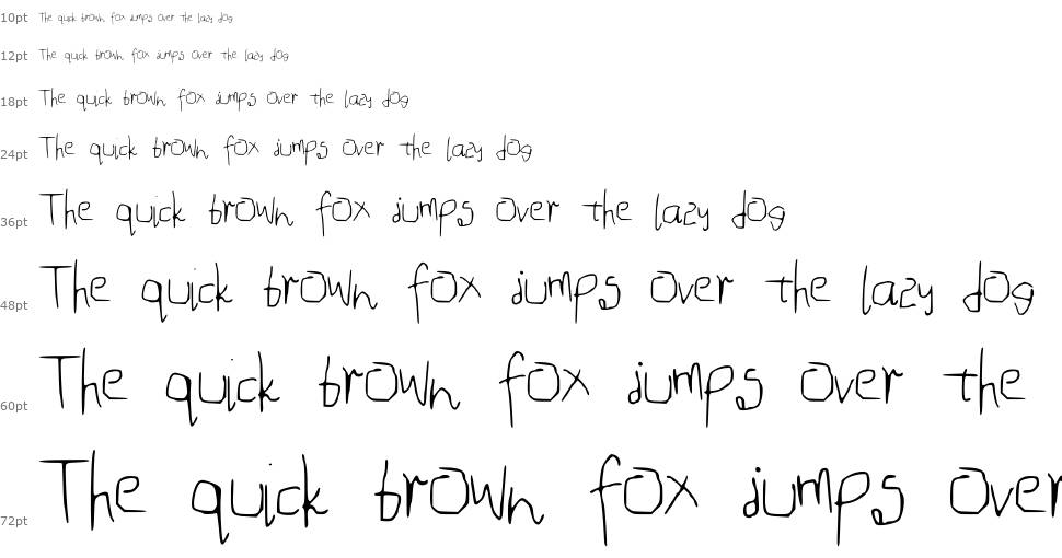 Mouse Handwriting font Waterfall