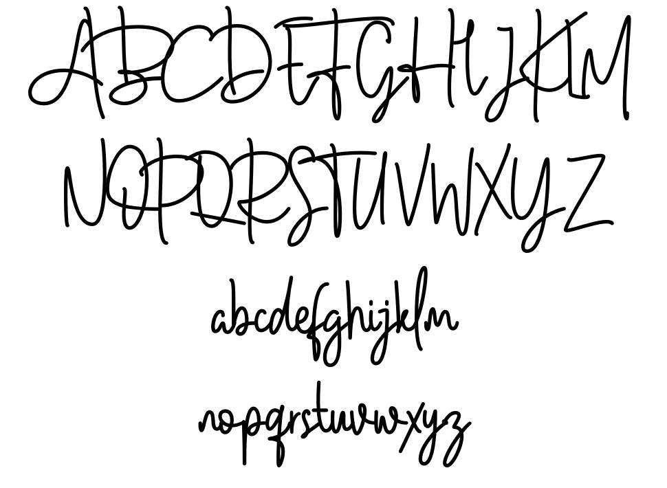 Mowgli Script font specimens