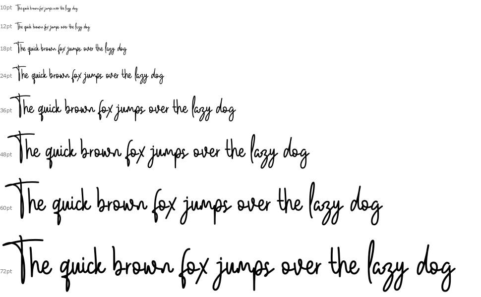 Mowgli Script font Şelale