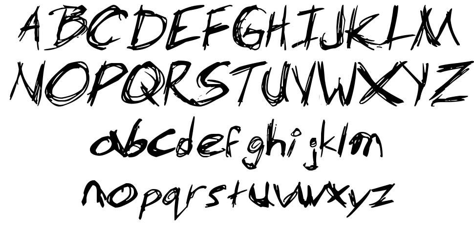 MS-Scratch font specimens