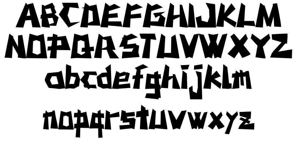 MSTK Rufcut font specimens