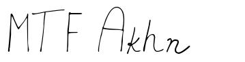 MTF Akhn шрифт