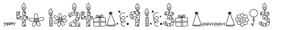MTF Birthday Bash Doodles フォント