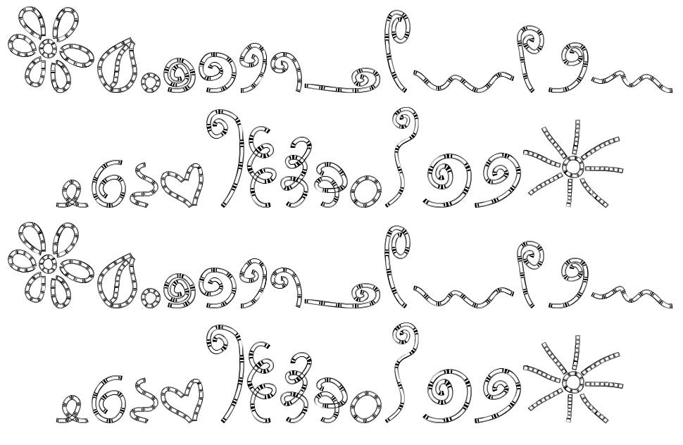 MTF Chunkiedoodle font specimens