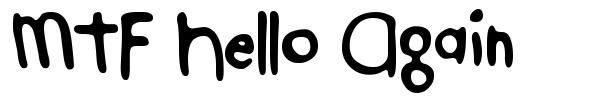 MTF Hello Again schriftart