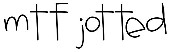 MTF Jotted 字形