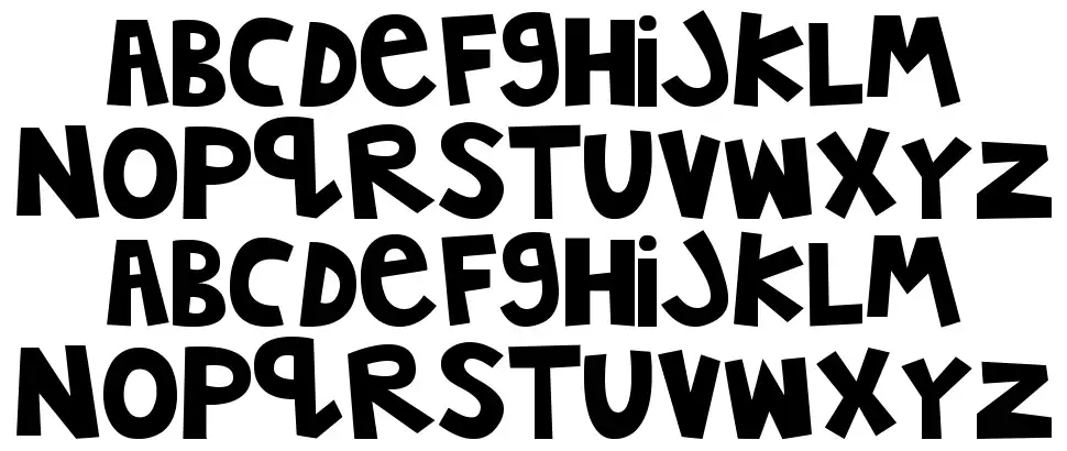 MTF Jumpin' Jack font specimens