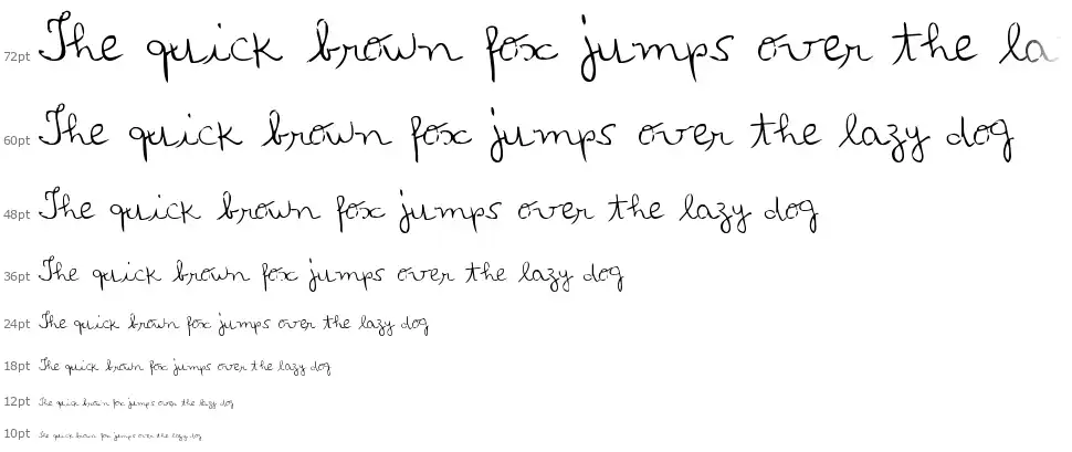MTF Loli's Handwritingfont waterfall