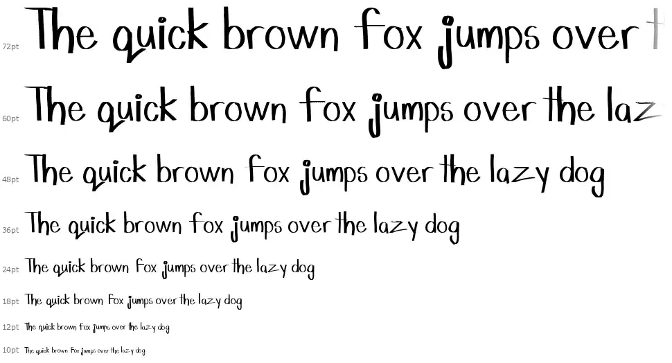 MTF Sketchie font Waterfall