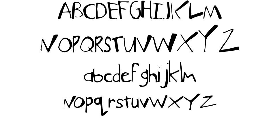 Much Funky font Örnekler