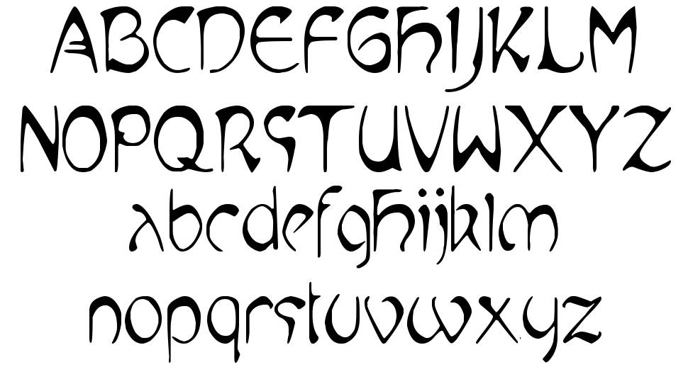 Mucha font specimens