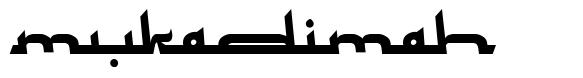 Mukadimah 字形