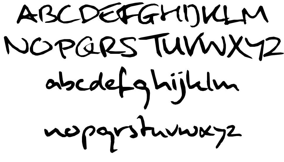 Mulder Handwriting fuente Especímenes