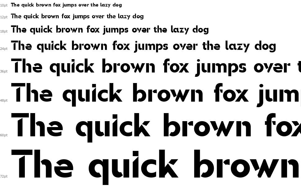 Multiple Ranges font Waterfall