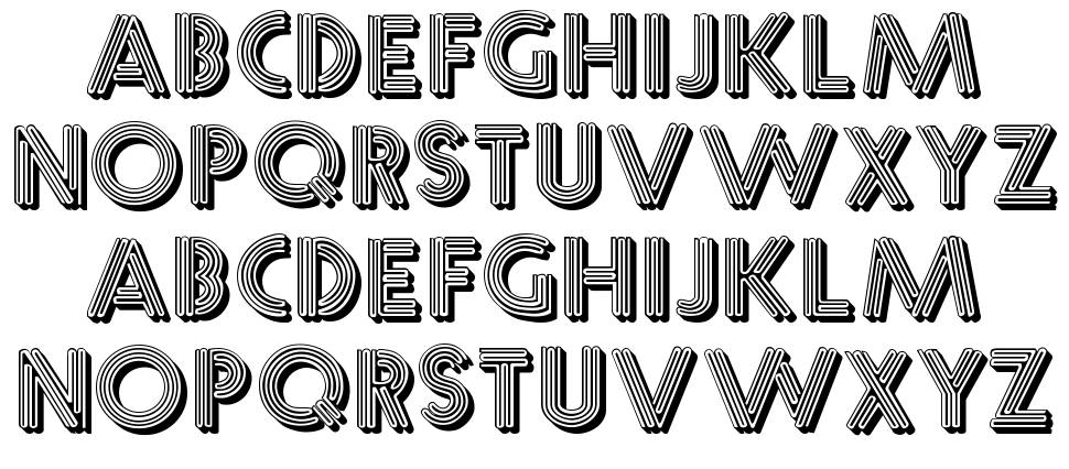 Multistrokes 字形 标本