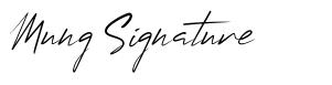 Mung Signature шрифт