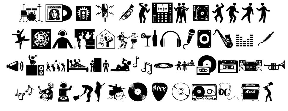 Music and Party font