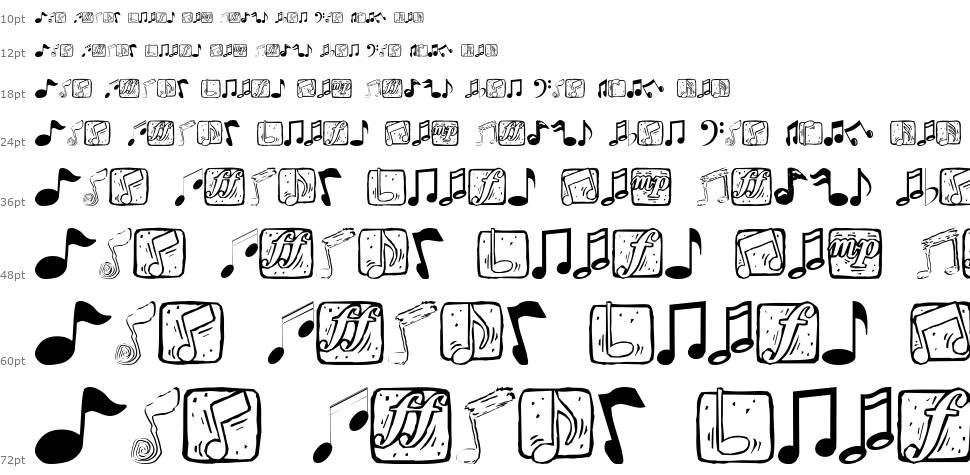 Music Elements písmo Vodopád