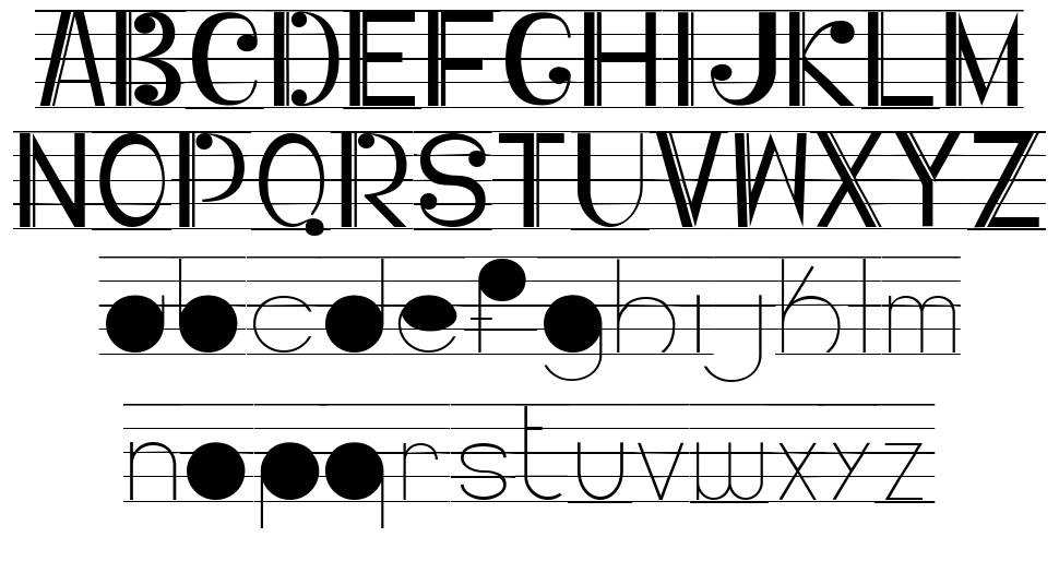 Musicografi font specimens