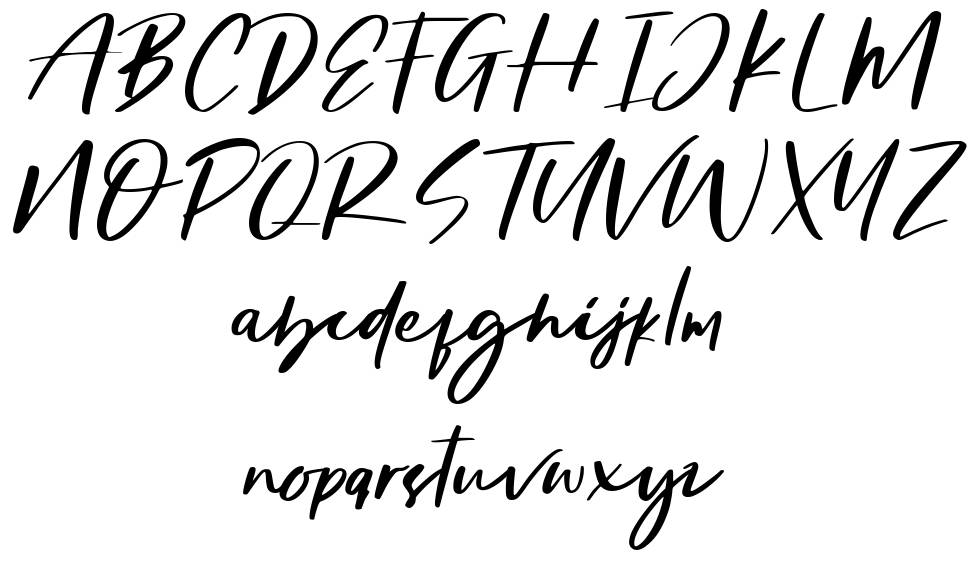 Mustica font Örnekler