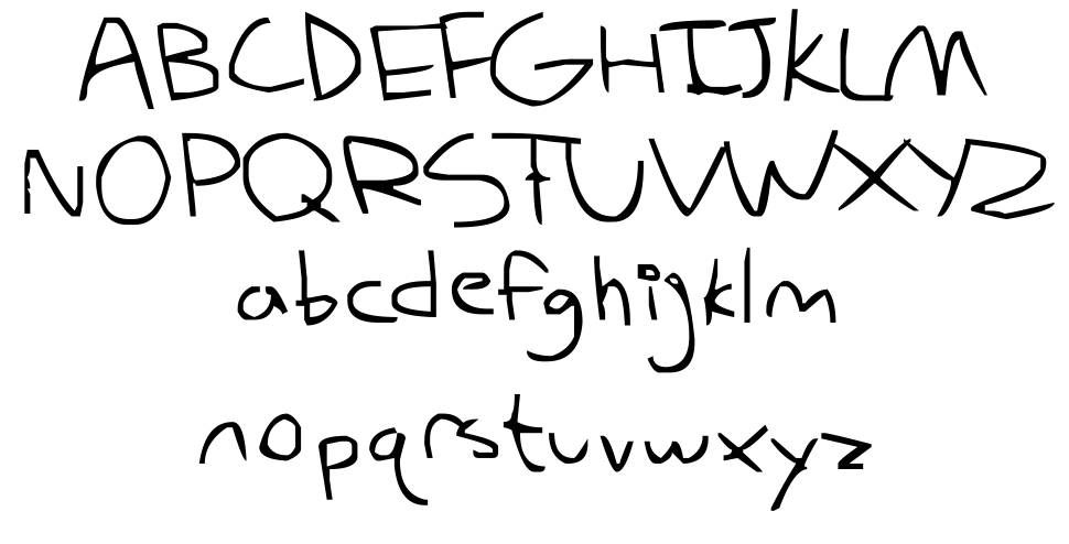 My derp handwriting font specimens