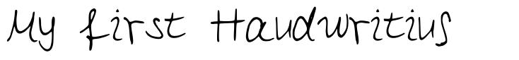 My first Handwriting font