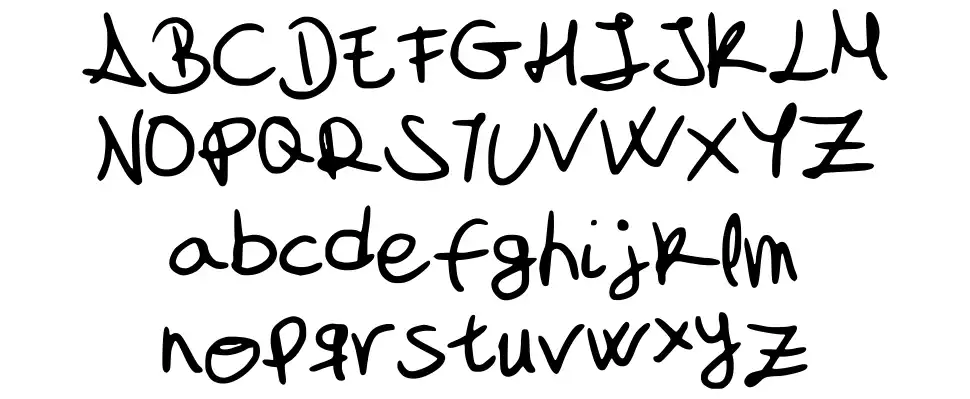 My font is a handwritingfont specimens