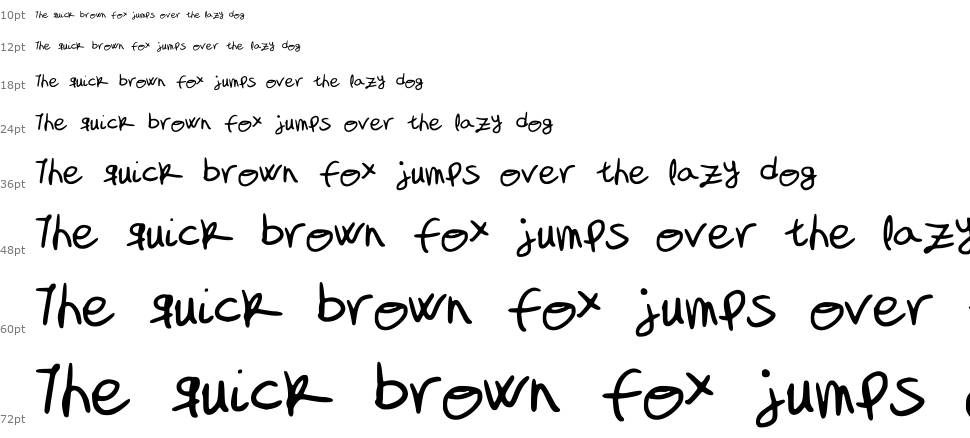 My font is a handwriting police Chute d'eau