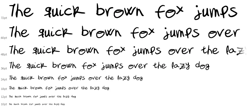 My font is a handwritingfont waterfall