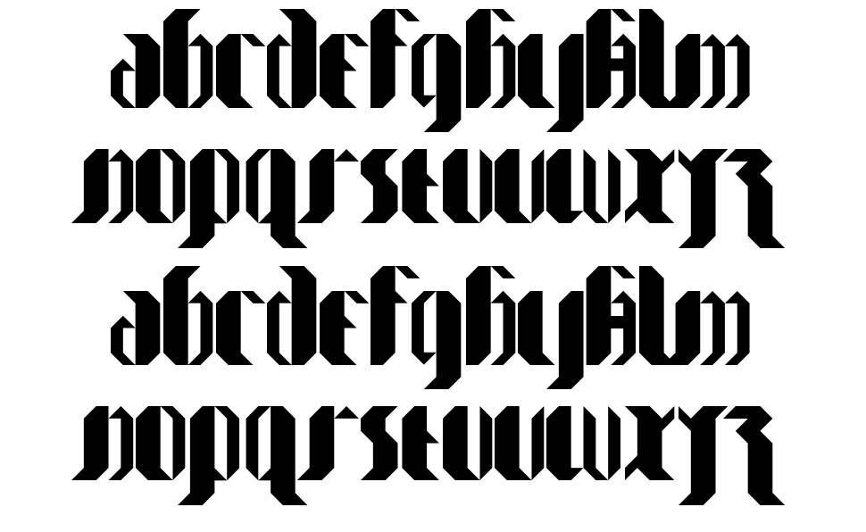 My Goth is better font specimens