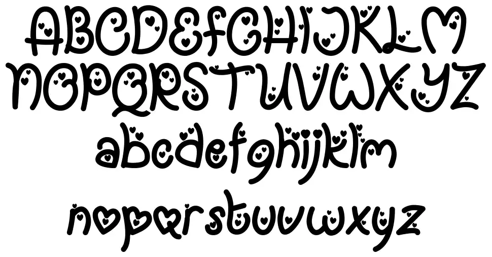 My Love Letter font Örnekler