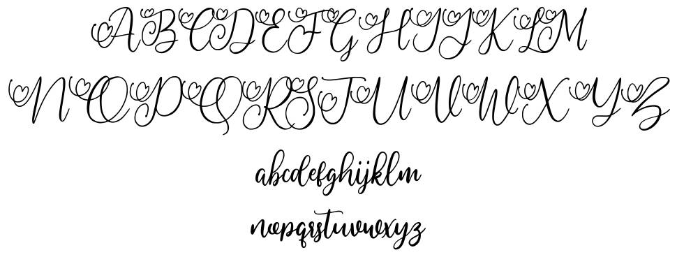 My Lovely font Örnekler