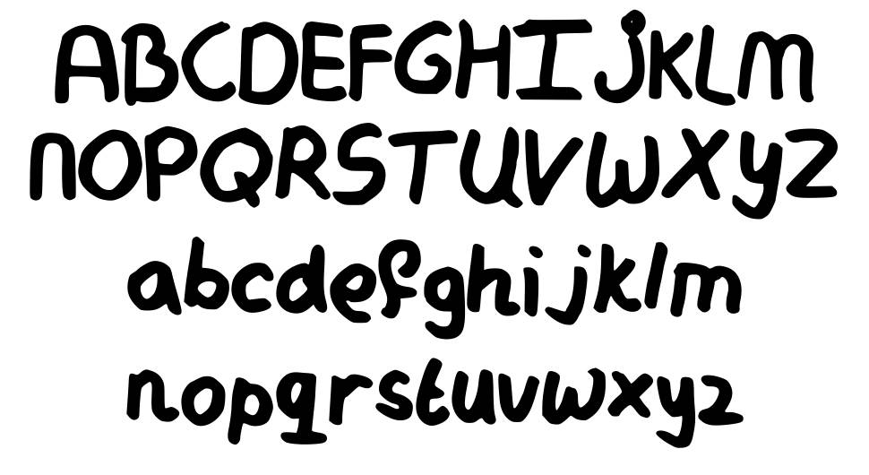 My Messy Handwriting font specimens