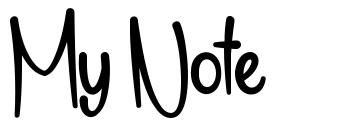 My Note font