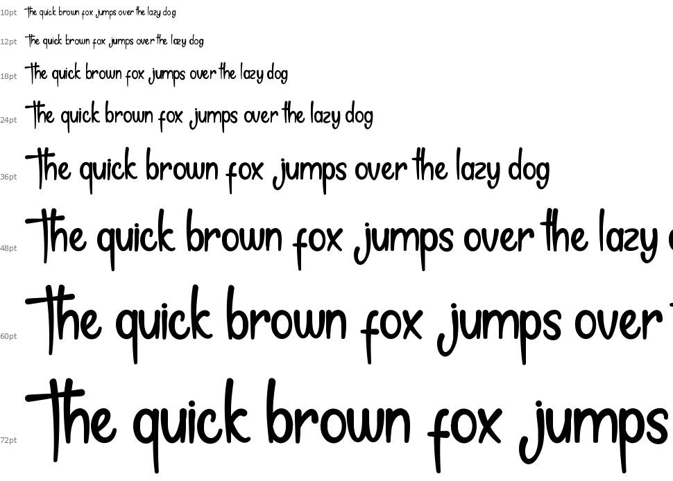 My Note font Waterfall