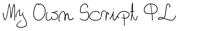 My Own Script PL font