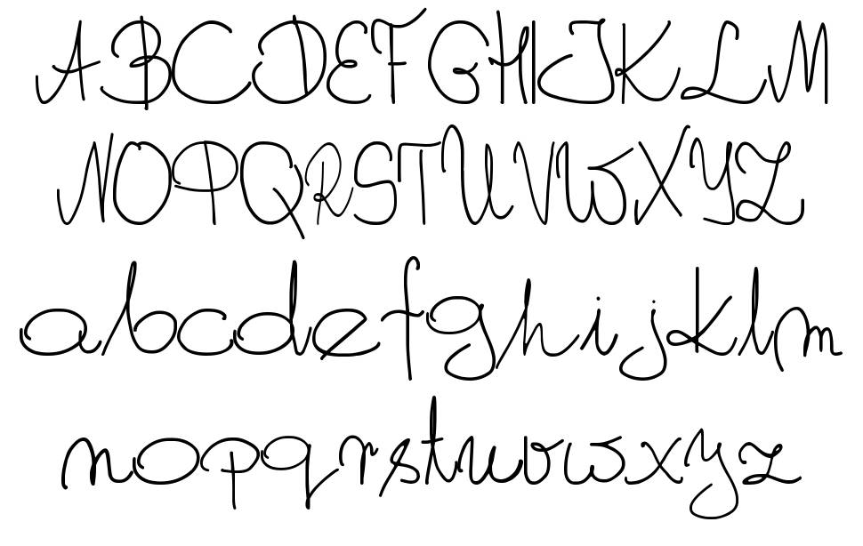 My Own Script PL font specimens