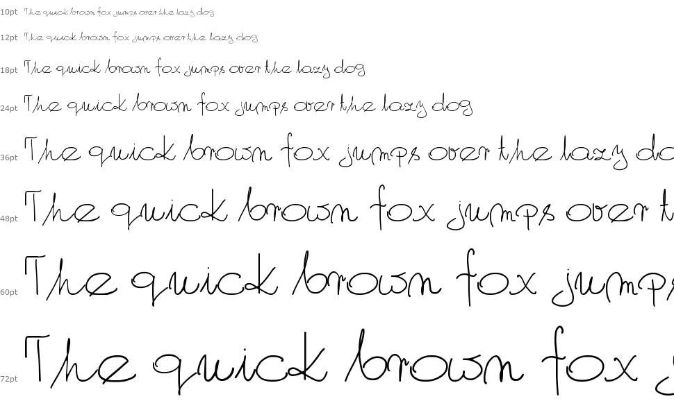 My Own Script PL font Waterfall