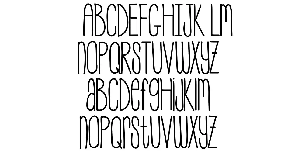 My Skinny Jeans font specimens