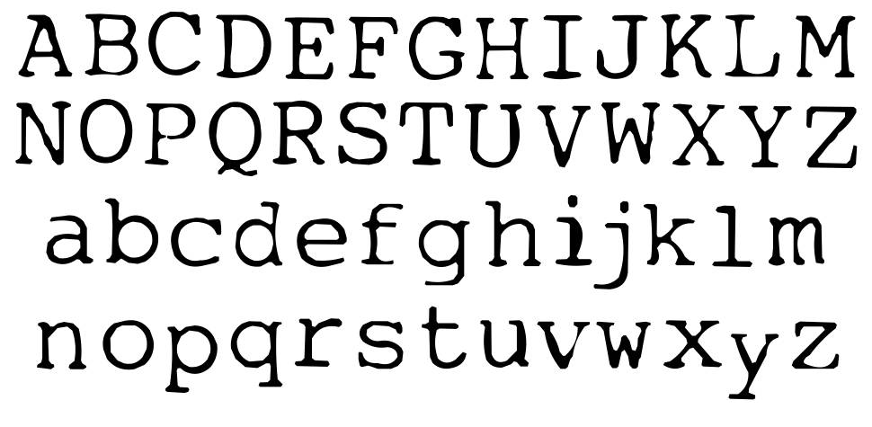My type of font 字形 标本