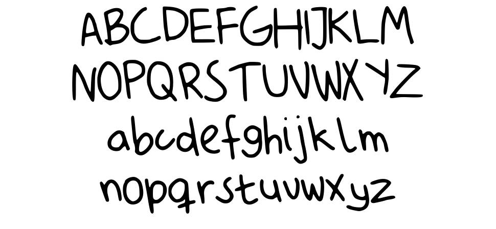 My Unprofessional Handwriting font specimens