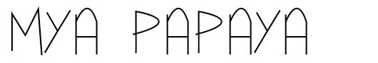 Mya Papaya písmo