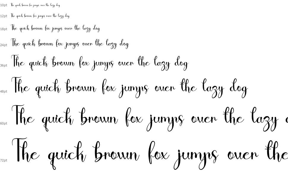 Myhoney font Waterfall