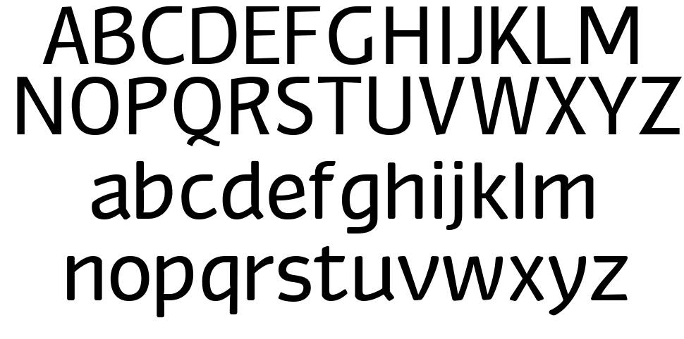 Myndraine font Örnekler